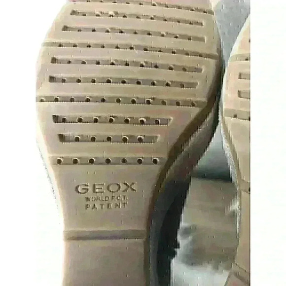 Geox Respira Women's Size 39 Gray Suede Wedges Heel Ankle Boots Style #D03Q8M - Picture 6 of 11
